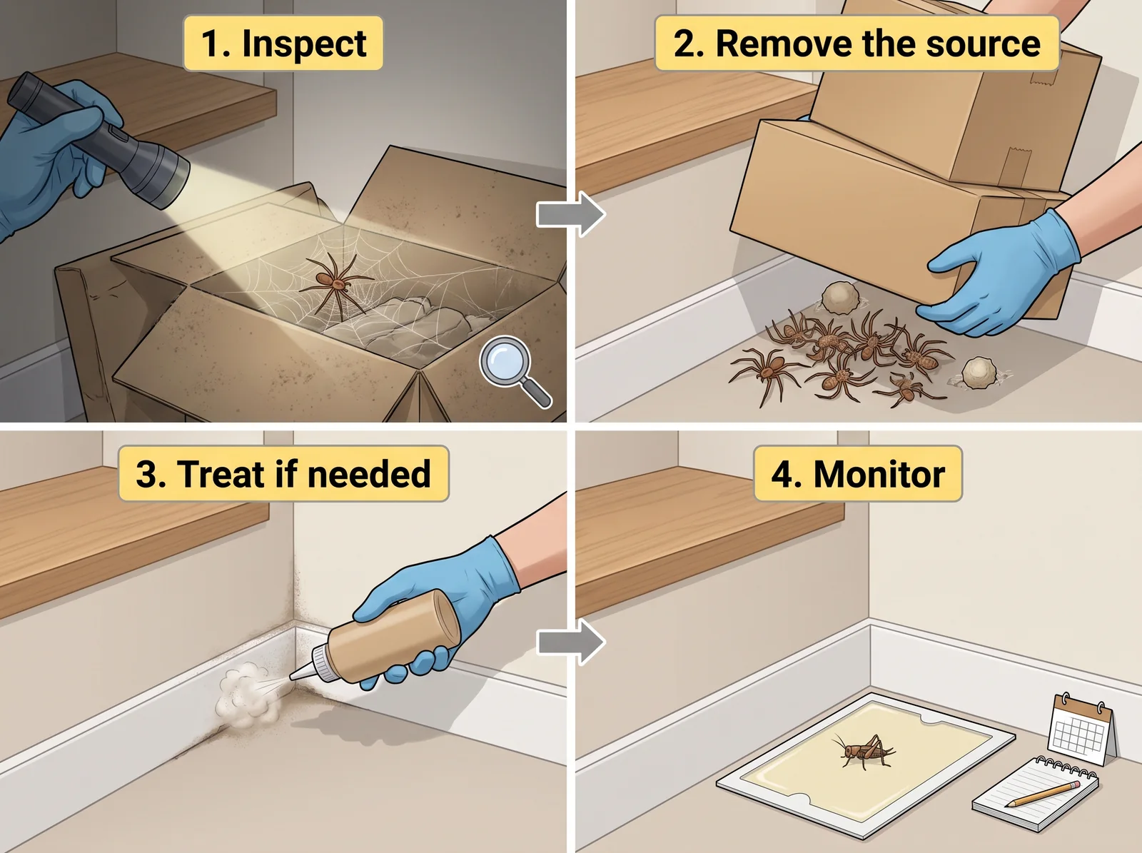 Brown Recluse — step-by-step removal plan
